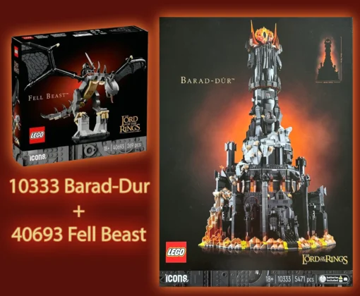 LEGO 10333 The Lord Of The Rings Barad-dur & 40693 Fell Beast Rare